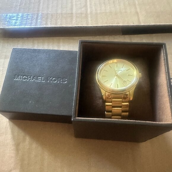 Michael Kors Gold Watch – Never Worn + Extra Links - Picture 1 of 2